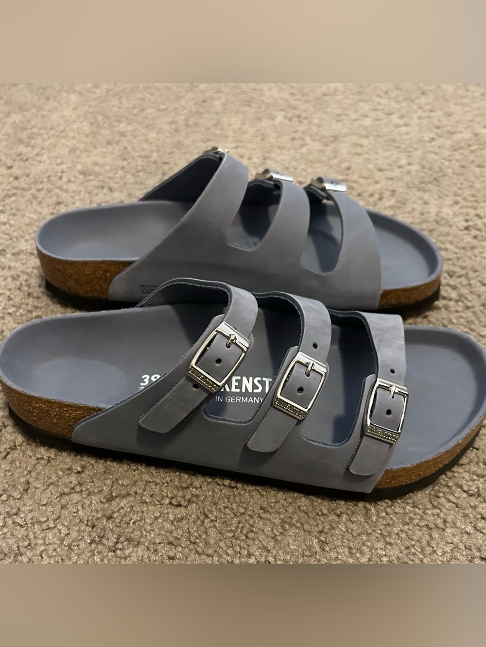 Birkenstock Florida Sandals Stone Blue 39